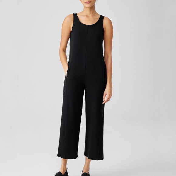 Eileen Fisher Pants - Eileen Fisher Black Oversized Jumpsuit Wide Leg in Size S Petite